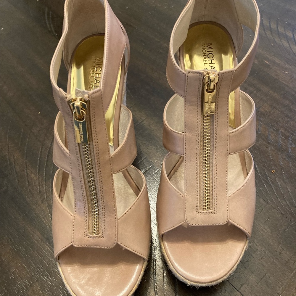 Michael Kors wedges, size 10.  Worn once - Picture 3 of 3